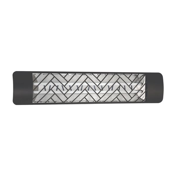 Eurofase Heating Chevron Black 5000W 208 V Electric Infrared Dual Element Heater