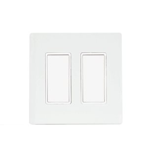 Eurofase Heating 2 Heater On/Off Paddle Switches and White 2-Gang Wall Plate