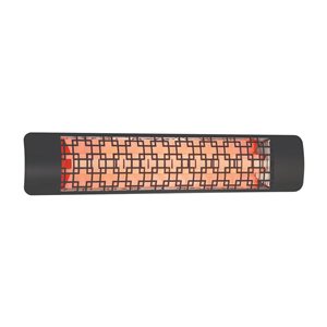 Eurofase Heating Brix Black 5000W 480 V Electric Infrared Dual Element Heater