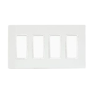 Eurofase Heating 4 Heater On/Off Paddle Switches and White 4-Gang Wall Plate