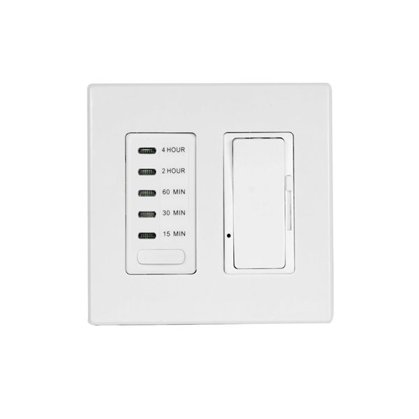 Eurofase Heating Timer and Dimmer Combo and White Plastic Wall Plate