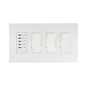 Eurofase Heating Timer and 3-Dimmer Combo and White Plastic Wall Plate