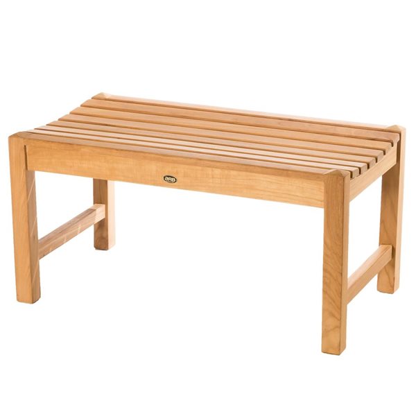 ARB Teak & Specialties 35.5 x 19.75 x 17.75-in Outdoor Teak Bench