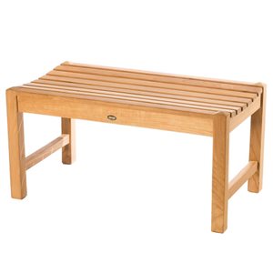 ARB Teak & Specialties 35.5 x 19.75 x 17.75-in Outdoor Teak Bench