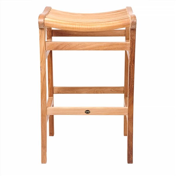 ARB Teak & Specialties Manhattan 18.75 x 30 x 19-in Teak Backless Bar Chair