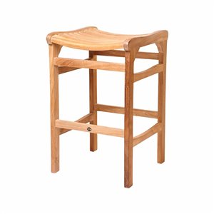 ARB Teak & Specialties Manhattan 18.75 x 30 x 19-in Teak Backless Bar Chair