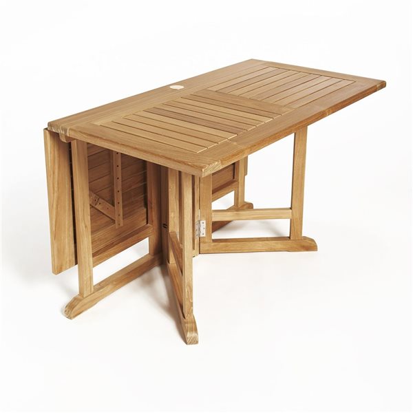 Table pliante carrée en teck ARB Teak & Specialties 48 pouces