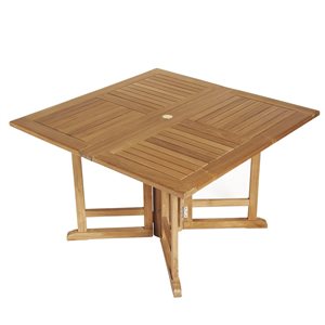 ARB Teak & Specialties 48-in Teak Square Folding Table