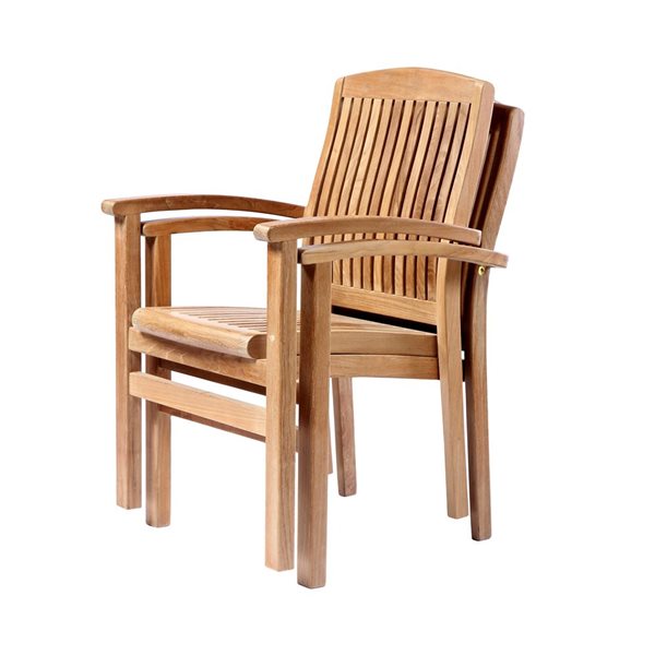 ARB Teak & Specialties Colorado 25 x 36 x 24-in Teak Stacking Chair