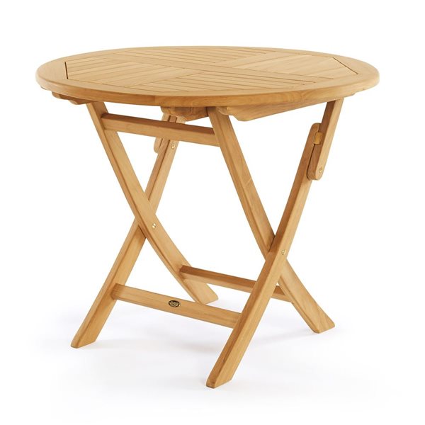 ARB Teak & Specialties 36-in Teak Folding Round Classic Dining Table