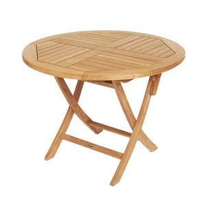 ARB Teak & Specialties 36-in Teak Folding Round Classic Dining Table