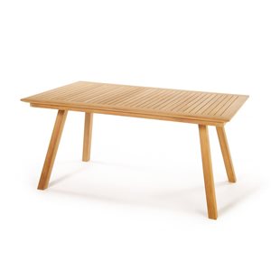 Table de patio rectangulaire en teck Cordele par ARB Teak & Specialties 63 x 36 po