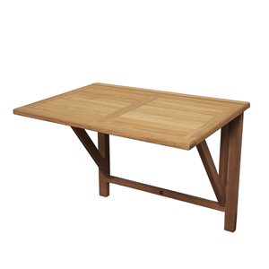 ARB Teak & Specialties 40 X 26-in Teak Rectangular Folding Balcony Table