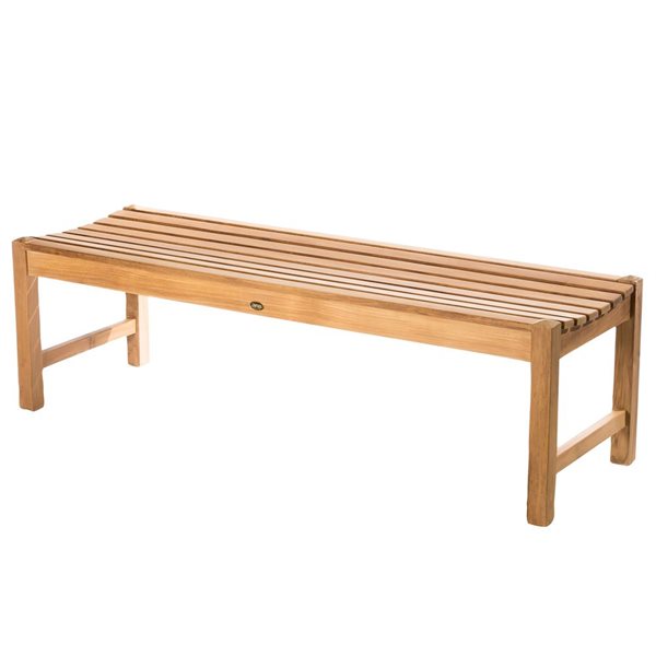 ARB Teak & Specialties 59 x 19.75 x 17.75-in Outdoor Teak Bench