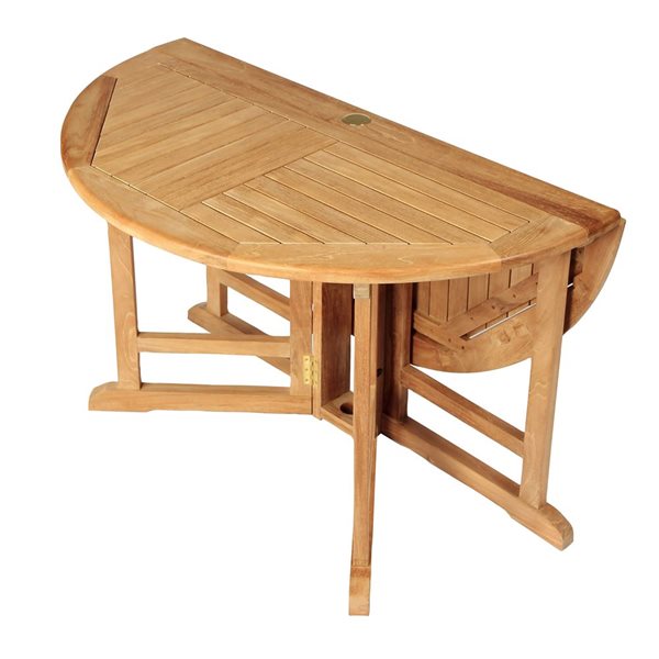 ARB Teak & Specialties 48-in Teak Round Folding Dining Table