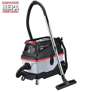 Aspirateur d'atelier eau/poussière King Canada portatif 1200 W 10 A moteur 6 HP de 30 L déclencher par l'outil