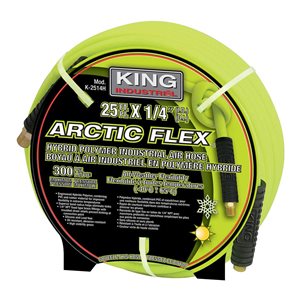 King Canada Hybride polymer industrial air hose (25 ft. x 1/4 inch ID)