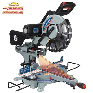 King Canada 12-in Sliding Dual Compound Miter Saw with Twin Laser Guide