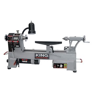 King Canada 12 x 18-in Variable Speed Wood Lathe - 450 to 3,800 RPM