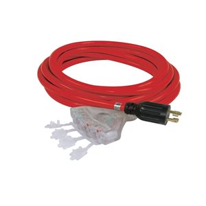 King Canada 25-ft Generator Extension Cord with Quad Tap