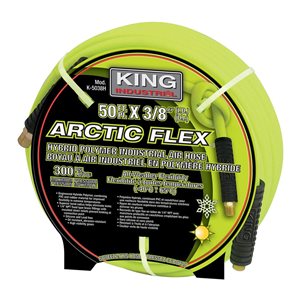 King Canada Hybrid Polymer Industrial Air Hose (50 ft. x 3/8 inch ID)