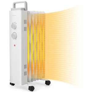 Costway 1500W Oil Filled Electric Radiant Heater with Safety Protection