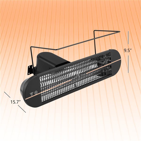 Costway 750W/1500W Wall Mounted Patio Heater with Remote Control and Adjustable Angle