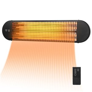 Costway 750W/1500W Wall Mounted Patio Heater with Remote Control and Adjustable Angle