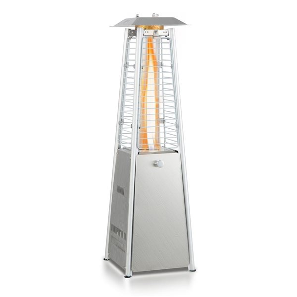 Costway 35-in Propane gas 9500 BTU Stainless Steel Portable Tabletop Pyramid Patio Heater