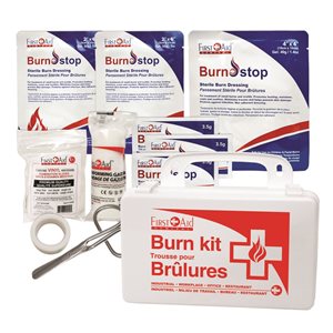 First Aid Central Basic Burn Kit - Plastic Case