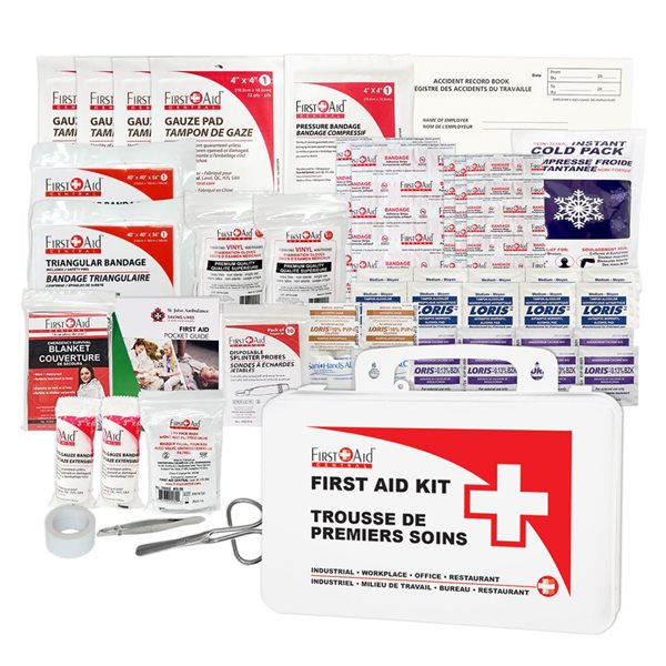 Trousse de premiers soins pour camions de First Aid Central répondant aux normes fédérales, mallette en plastique