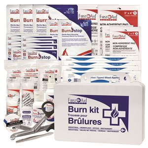 First Aid Central Large Burn Kit - Plastic Case