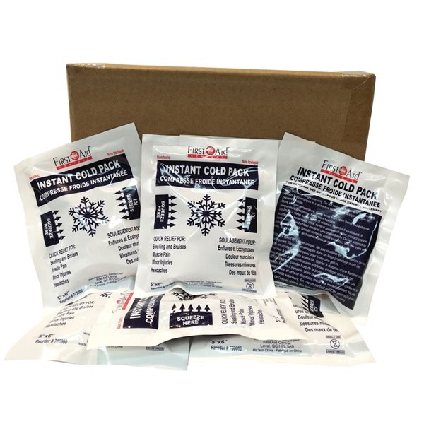 Compresses froides instantanées First Aid Central 10 x 12,7 cm, 50 ...