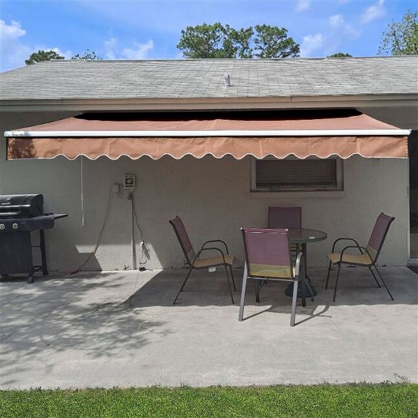 ALEKO Retractable 12' X 10' Patio Awning Sand