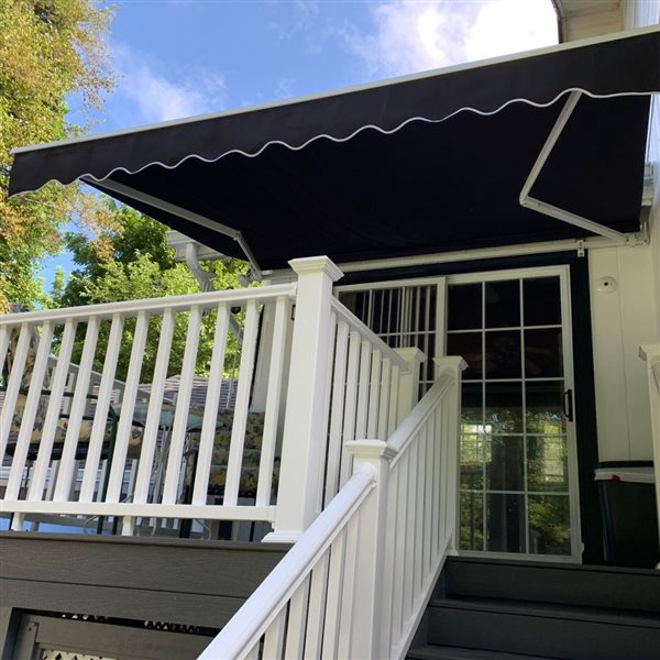 ALEKO  Retractable Patio Awning 13 x 10 Feet Black Color