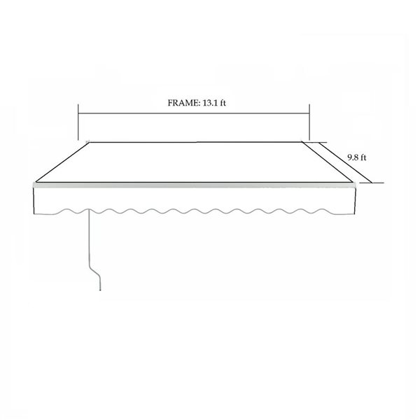 ALEKO  Retractable Patio Awning 13 x 10 Feet Black Color