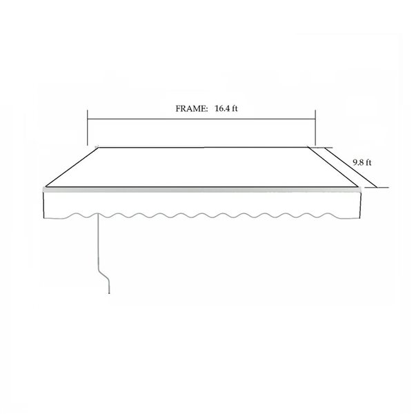 ALEKO Retractable Motorized Patio Awning 16 x 10 Feet  Black Color