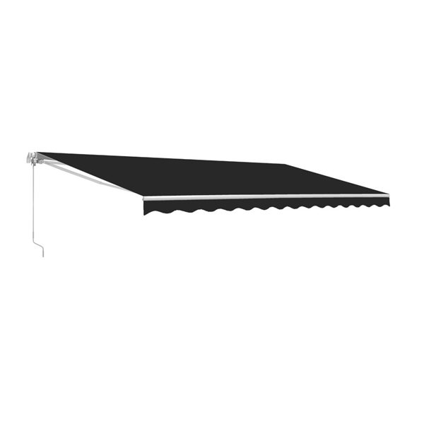 ALEKO Retractable Motorized Patio Awning 16 x 10 Feet  Black Color