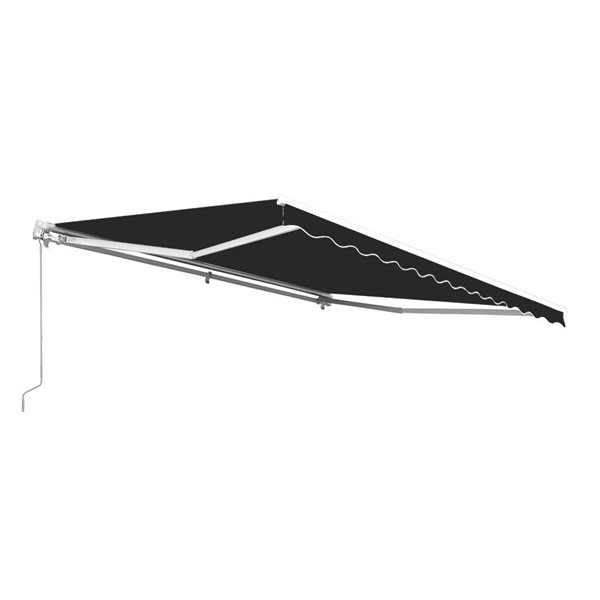 ALEKO Retractable Motorized Patio Awning 20 x 10 Feet  Black Color