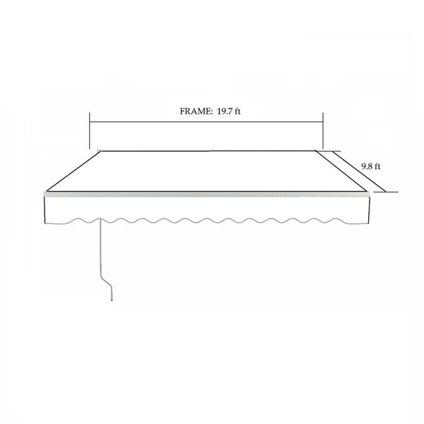 ALEKO Retractable Motorized Patio Awning 20 x 10 Feet  Black Color