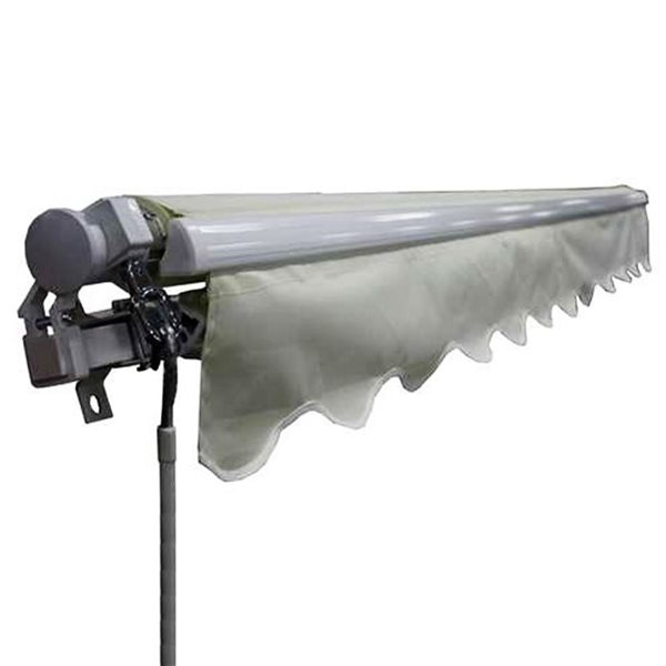 ALEKO Retractable Motorized Patio Awning 16 x 10 Feet Ivory Color