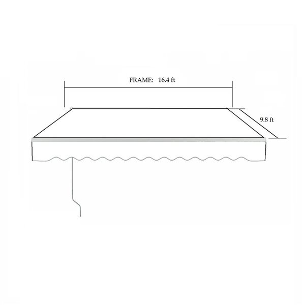 ALEKO Retractable Motorized Patio Awning 16 x 10 Feet Ivory Color