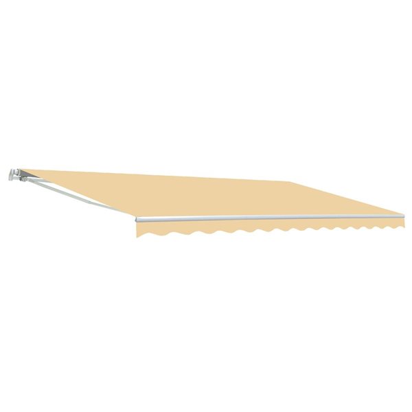 ALEKO Retractable Motorized Patio Awning 16 x 10 Feet Ivory Color
