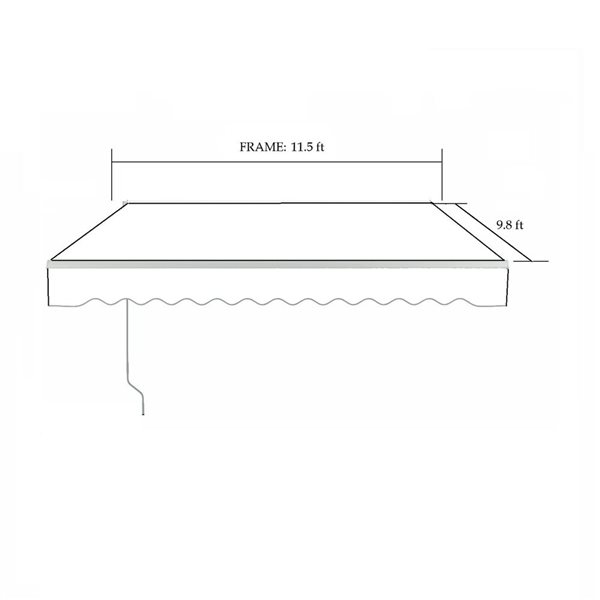 ALEKO Retractable Home Patio Awning 12 ft x 10 ft  Black