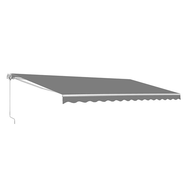 ALEKO  Retractable  Patio Awning 13 x 10 Feet Grey Color