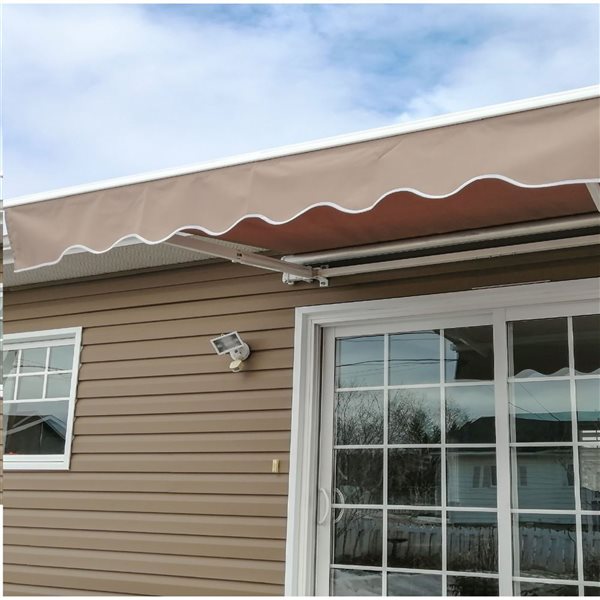 ALEKO Retractable Motorized Patio Awning 20 x 10 Feet Sand Color
