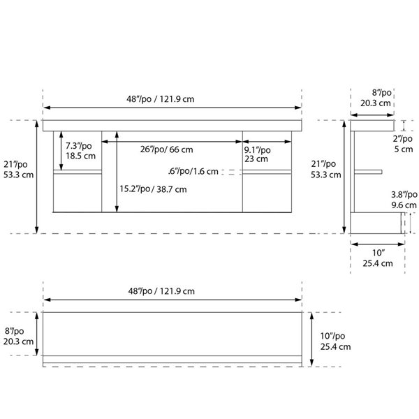 ActiveFlame Home Décor Series Fireplace Floating Mantel Shelf - Classic Grey Wood