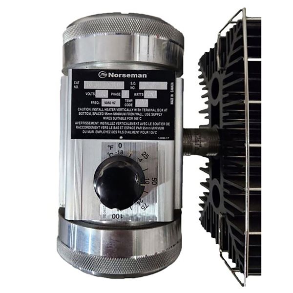 Norseman XB 1000 W 1200 V 1Ø Explosion-Proof Convection Heater with Thermostat - Temp Code T2D