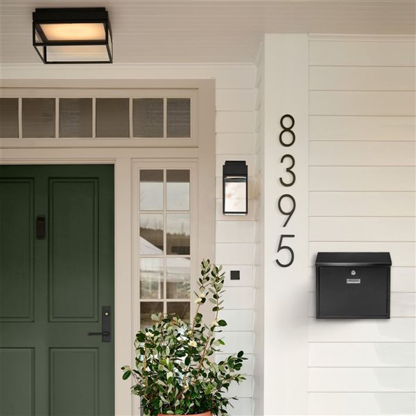 Fine Art Lighting Ltd. Wall Mounted Locking Black Steel Mailbox