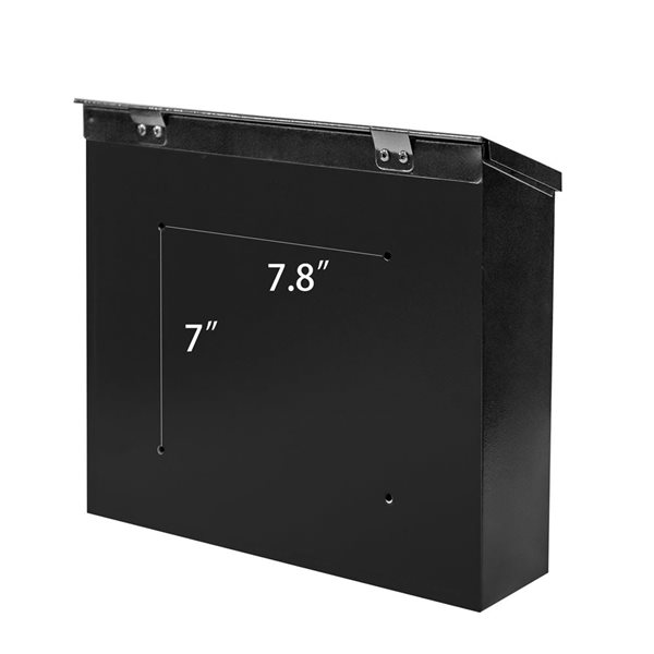 Fine Art Lighting Ltd. Wall Mounted Locking Black Steel Mailbox